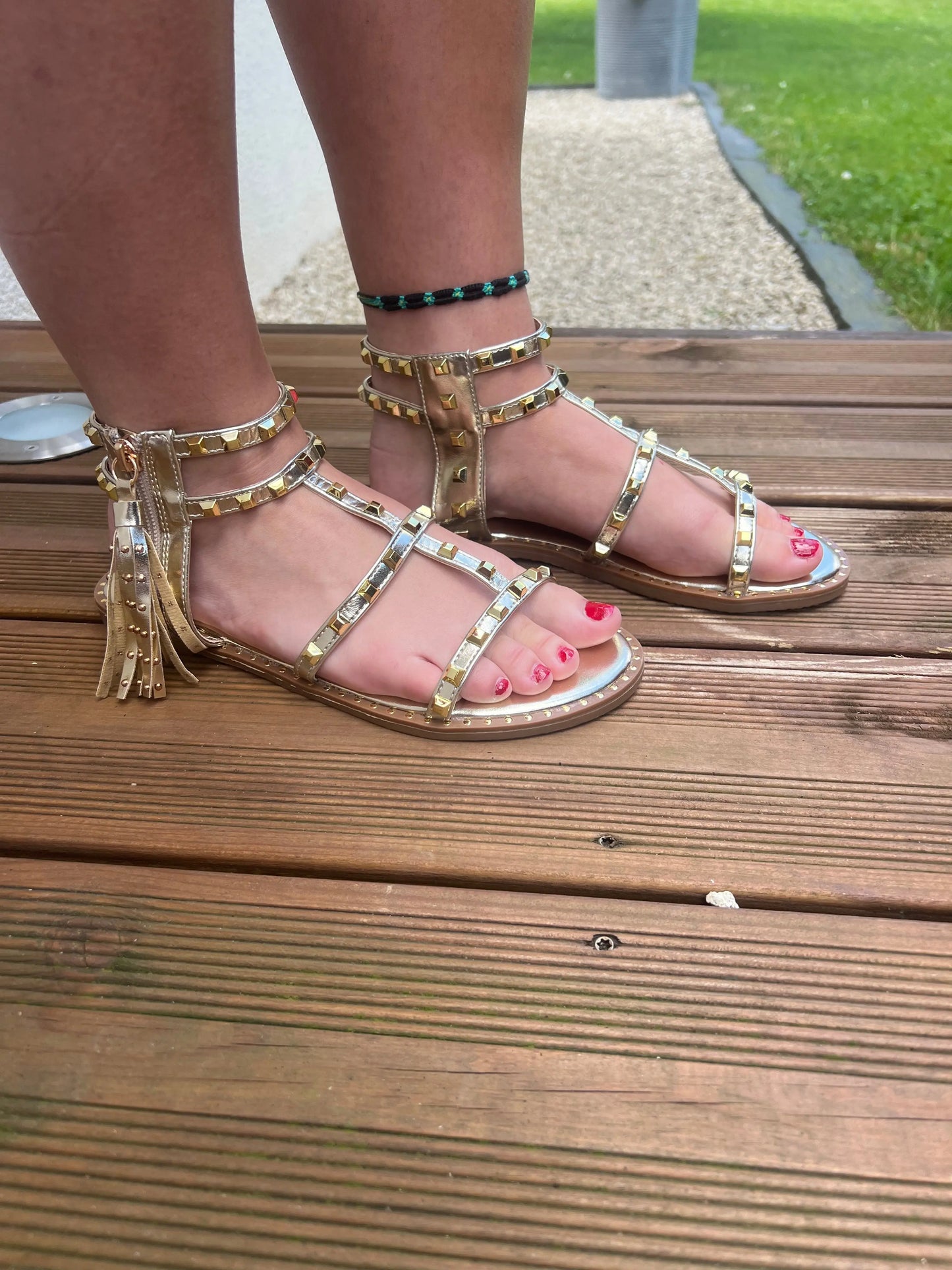 Sandales Diana gold MaisonPerla Collection
