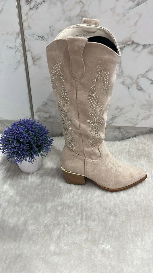 Santiags beverly beige 2.0 précommande expédition le 02/07 MaisonPerla Collection