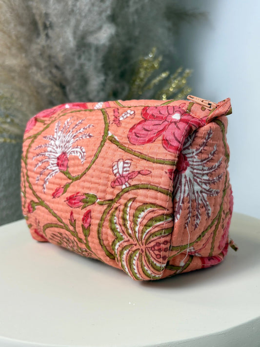 Trousse bohème Nina saumon MaisonPerla Collection