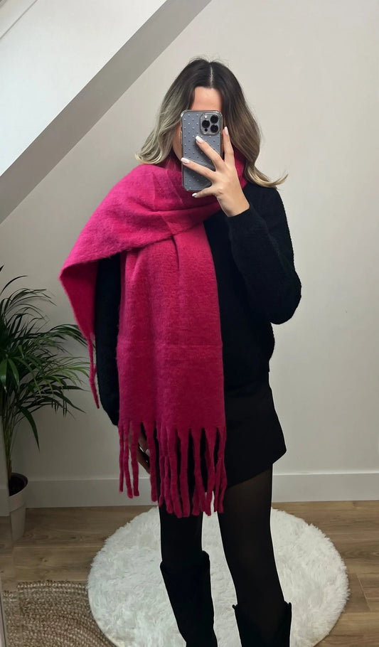 Écharpe Fluffy Fuchsia MaisonPerla Collection