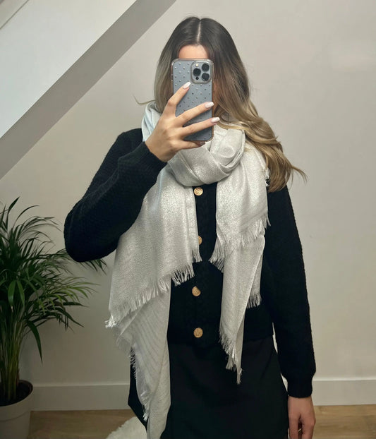 Écharpes Shinny Blanche MaisonPerla Collection