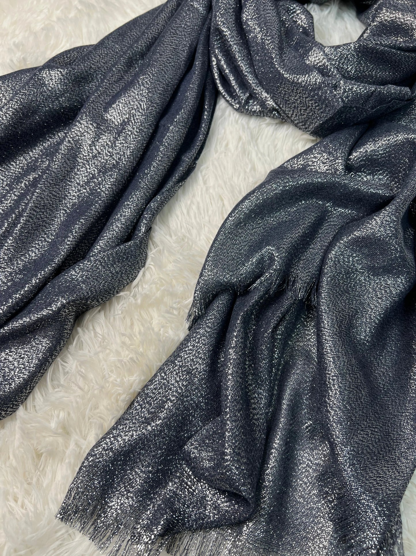 Écharpes Shinny Bleu MaisonPerla Collection