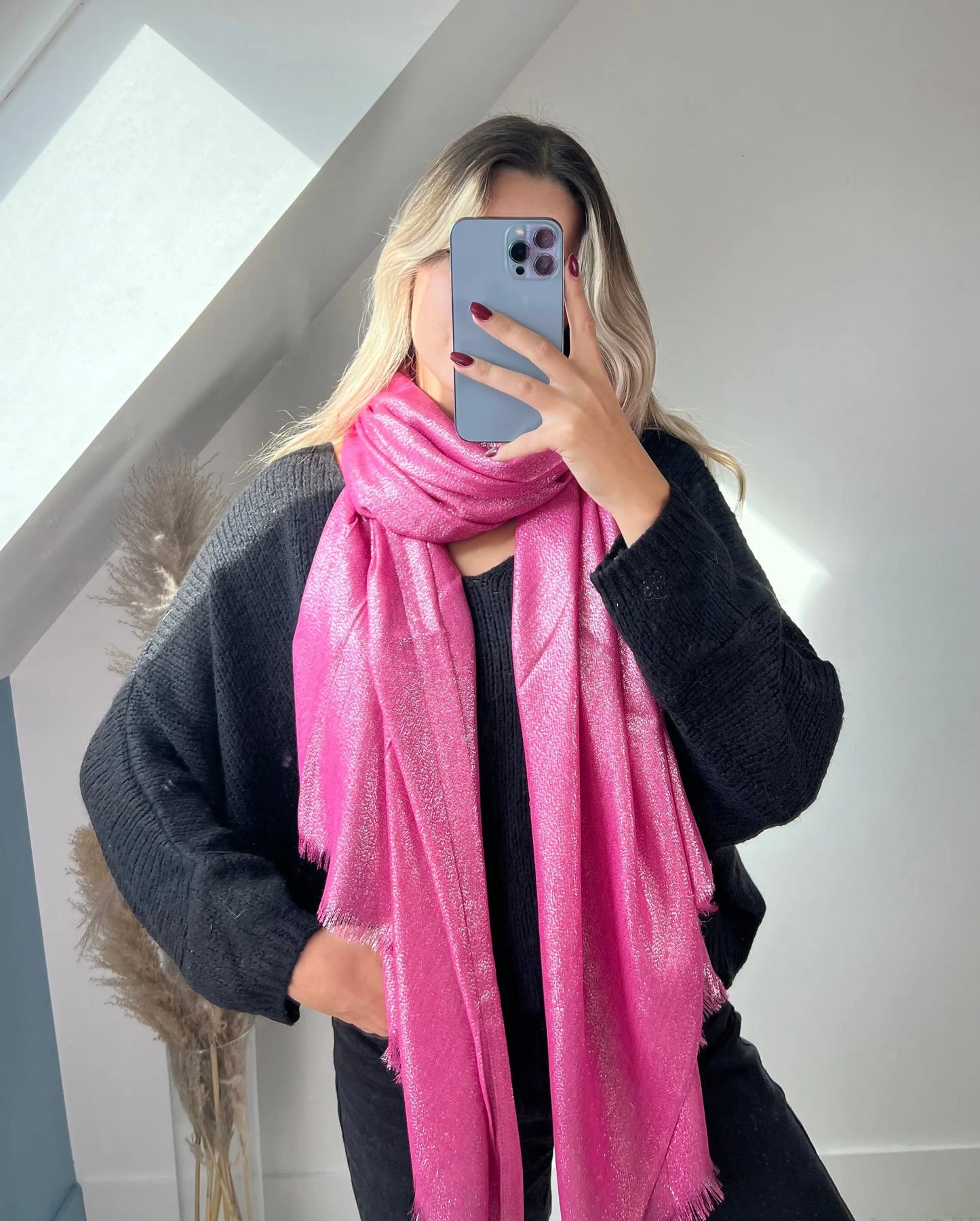 Écharpes Shinny fuschia MaisonPerla Collection