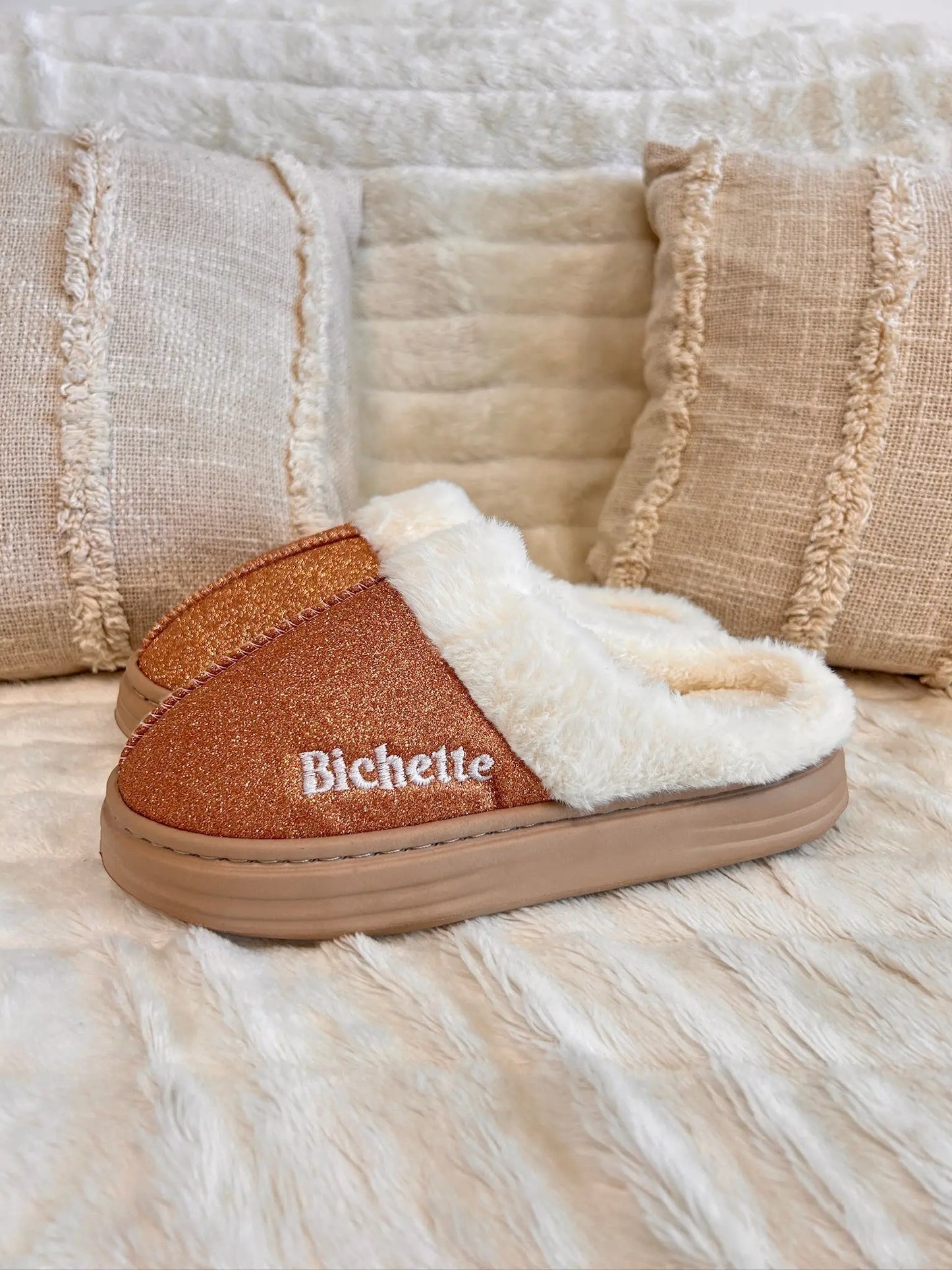 chaussons à paillettes MaisonPerla Collection