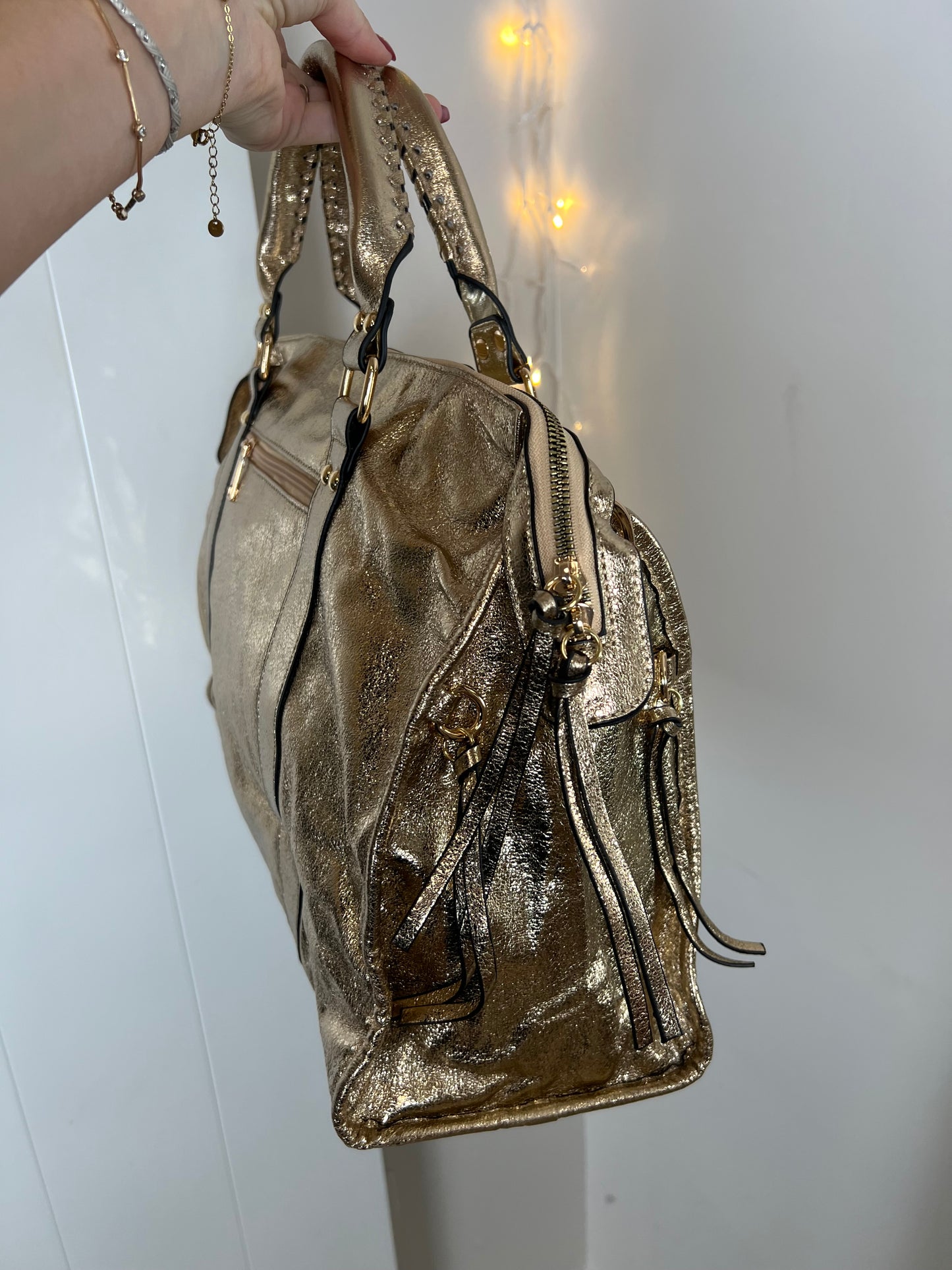 Nouveau Maxi sac Elsa paillettes gold