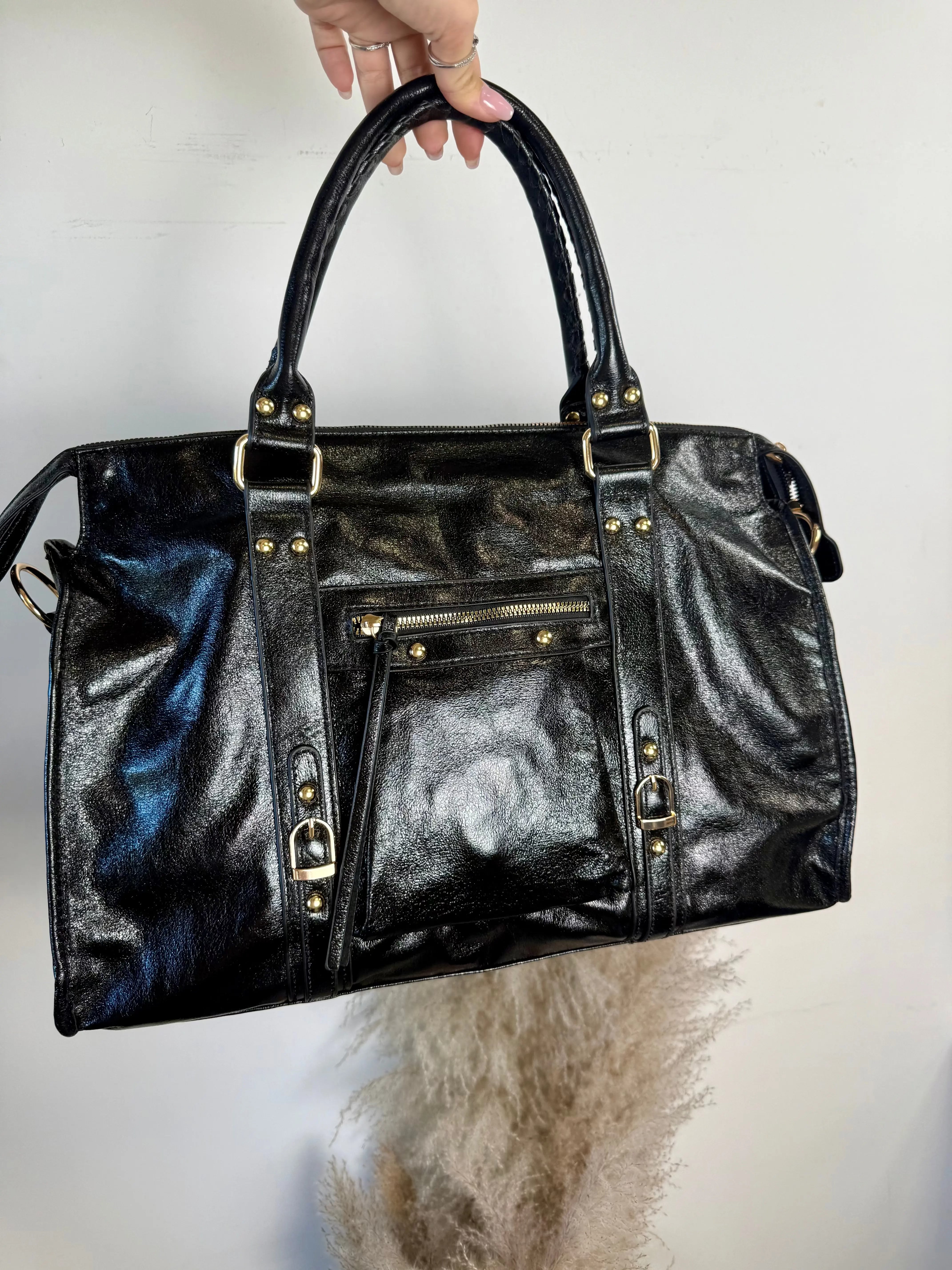 Ancien Sac Elsa paillettes noir XXL - finitions dorées précommande expédition le 21/11 MaisonPerla Collection