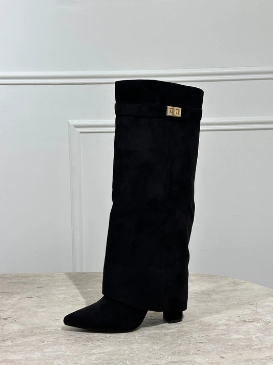 Bottes Nina noir précommande expédition le 03/10 MaisonPerla Collection