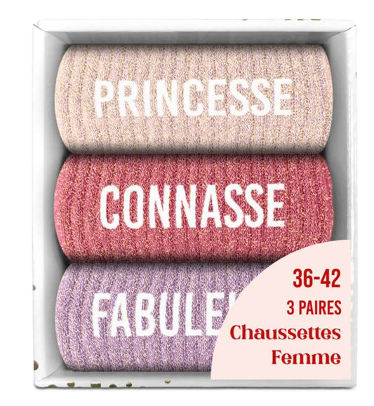 Box chaussettes paillettes Conasse précommande expédition le 14/12 MaisonPerla Collection