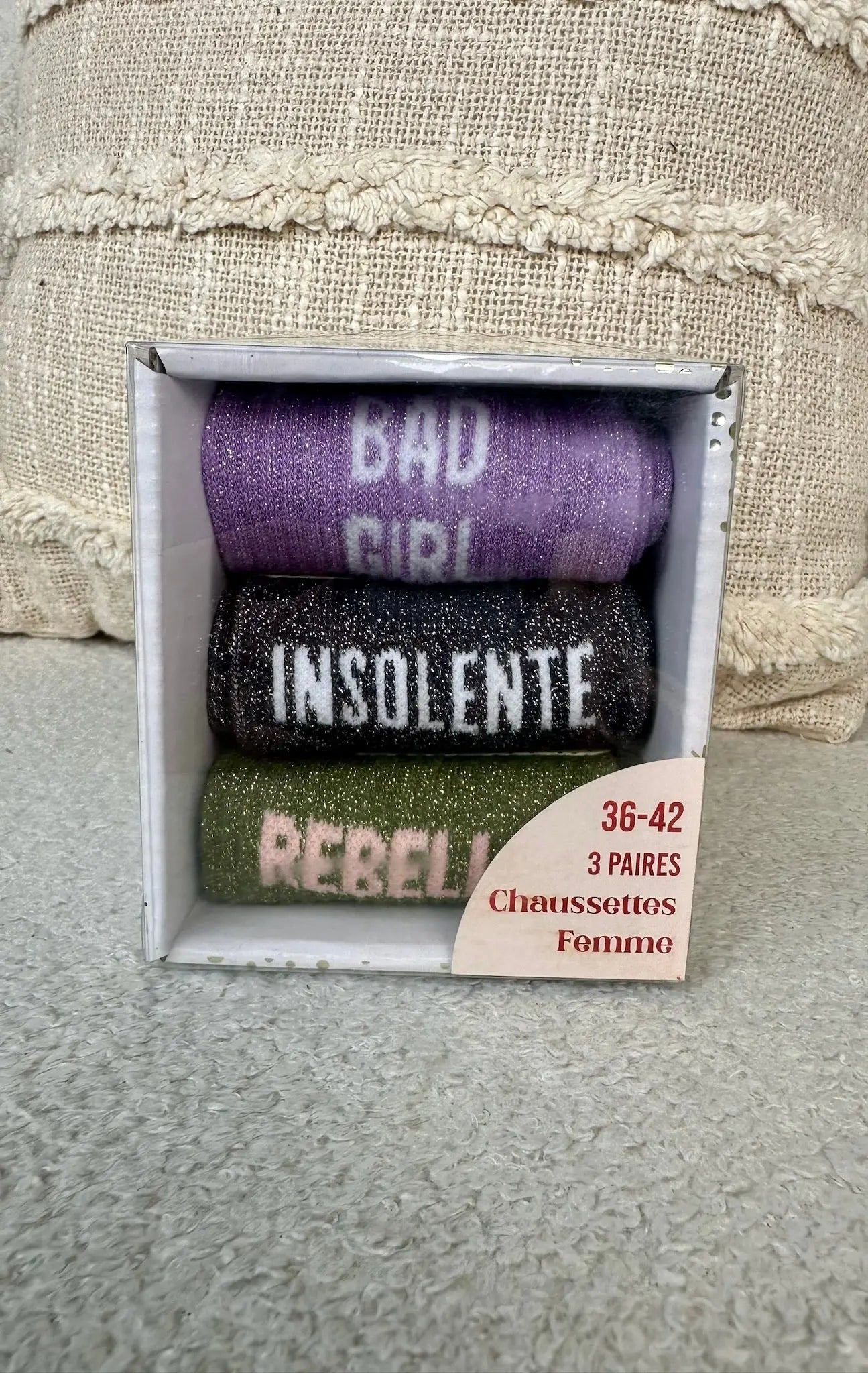 Box chaussettes paillettes insolente MaisonPerla Collection
