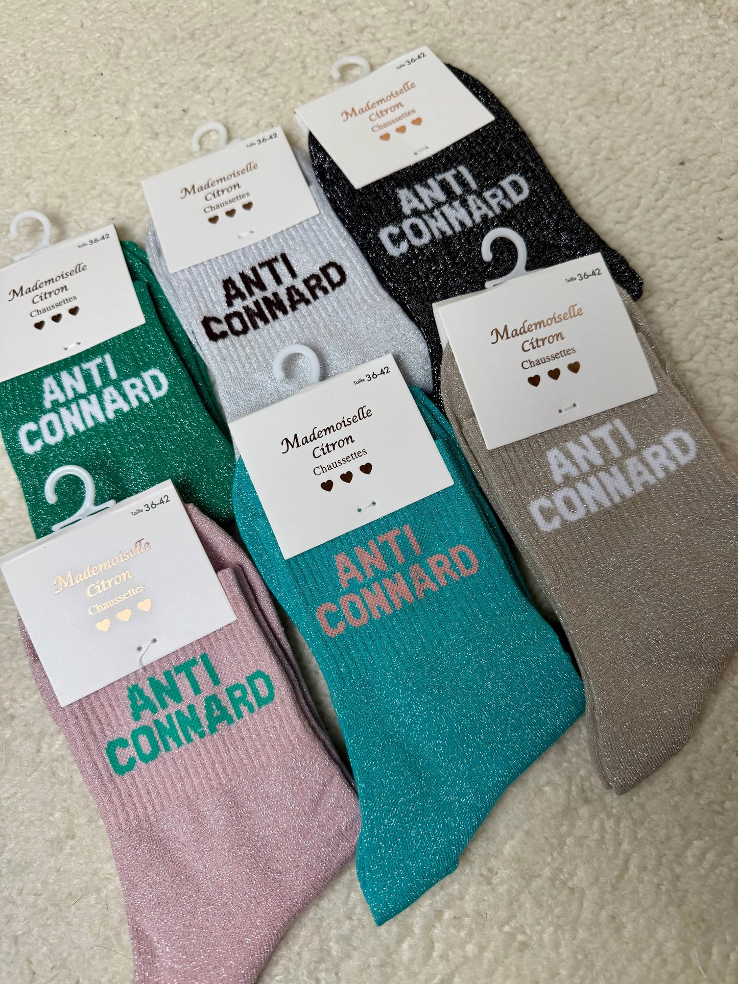 Chausettes paillettes Anti-connard MaisonPerla Collection