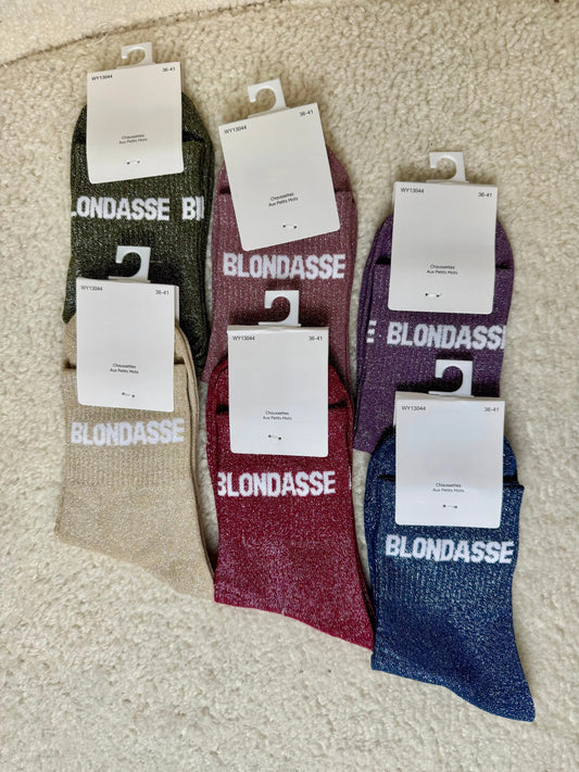 Chausettes paillettes Blondasse MaisonPerla Collection