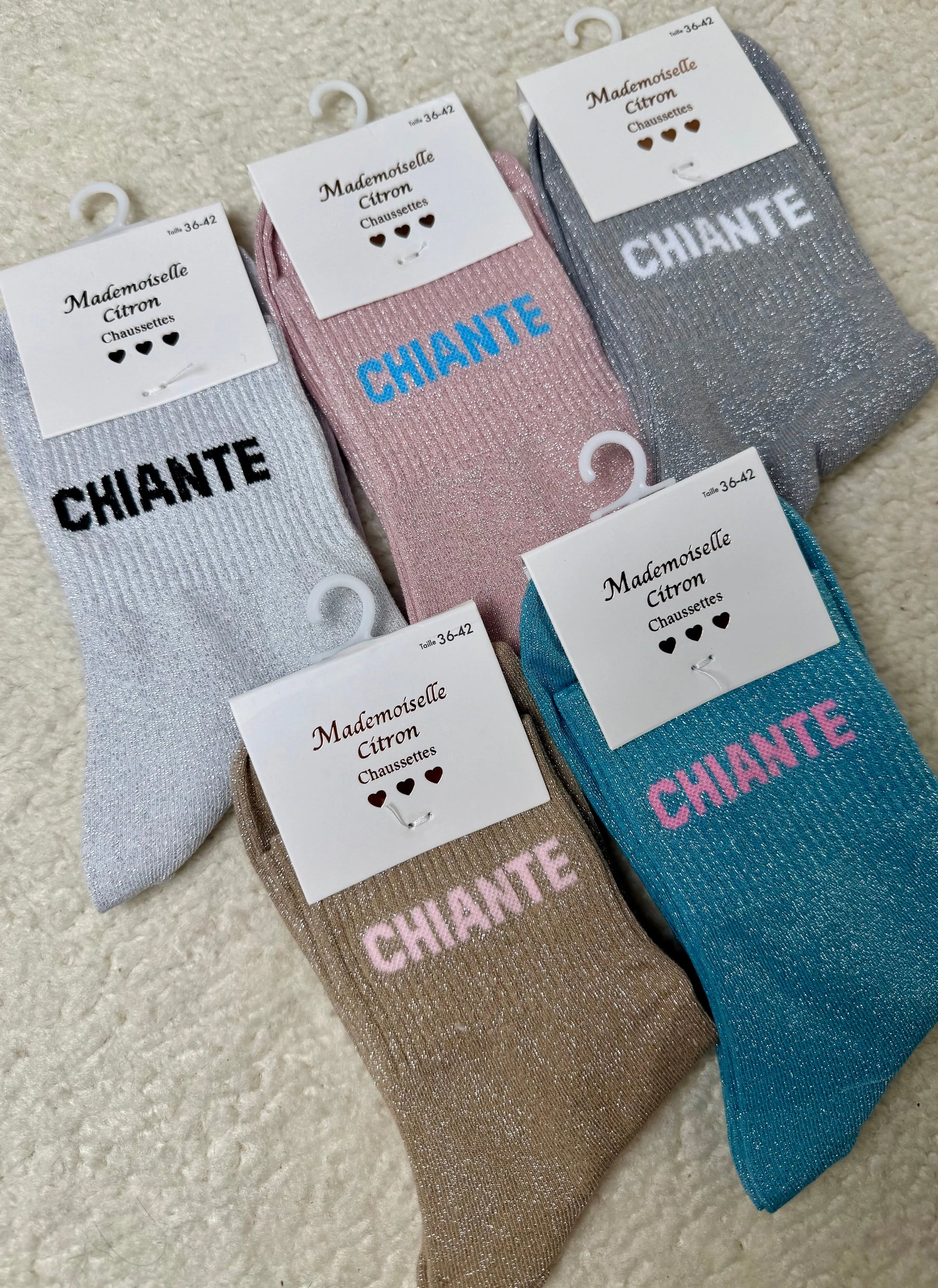 Chausettes paillettes Chiante MaisonPerla Collection