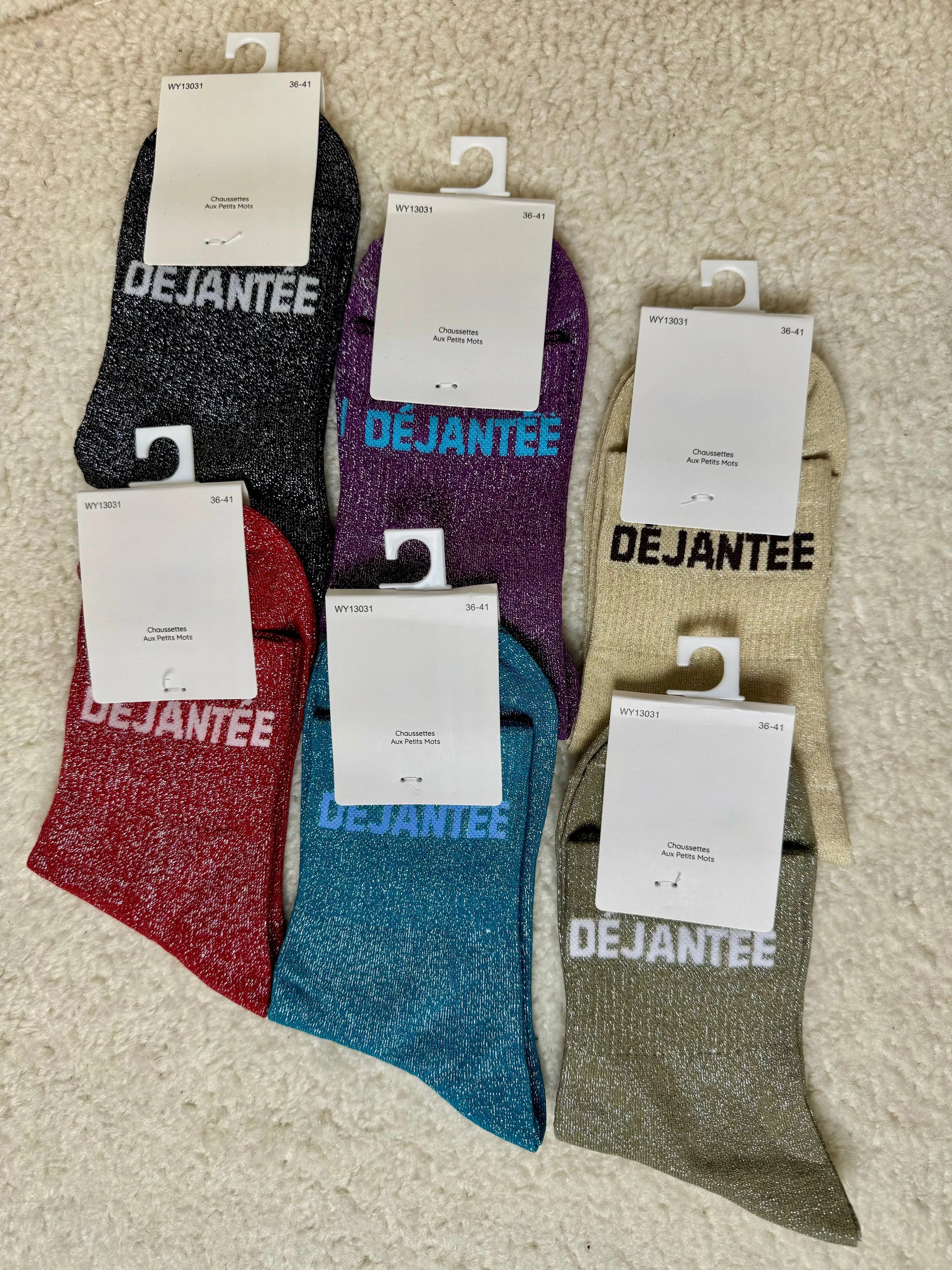 Chausettes paillettes Déjantée MaisonPerla Collection