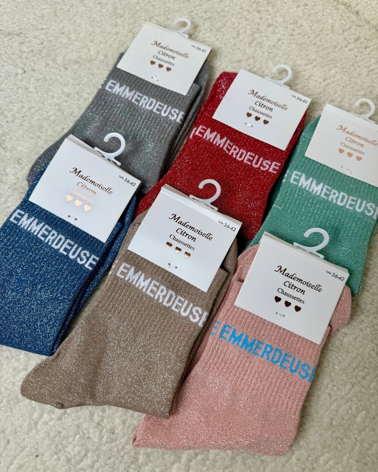 Chausettes paillettes Emmerdeuse MaisonPerla Collection