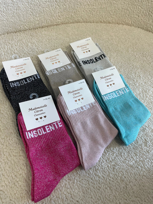 Chausettes paillettes Insolente MaisonPerla Collection