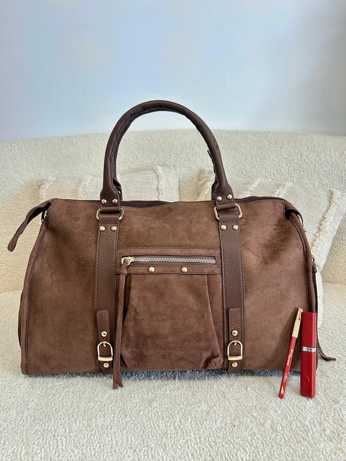 Elsa suédine chocolat XXL MaisonPerla Collection