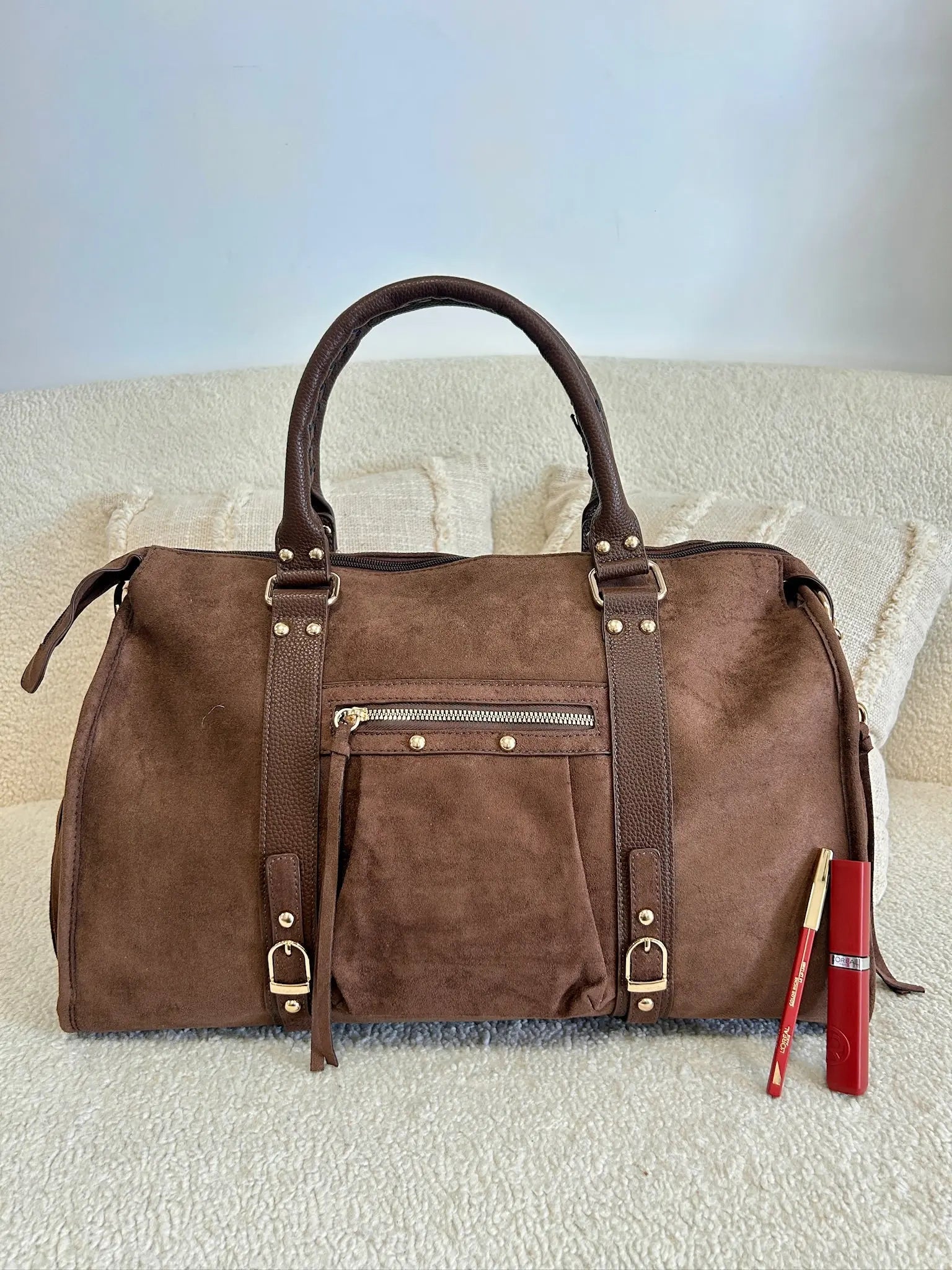 Elsa suédine chocolat XXL MaisonPerla Collection