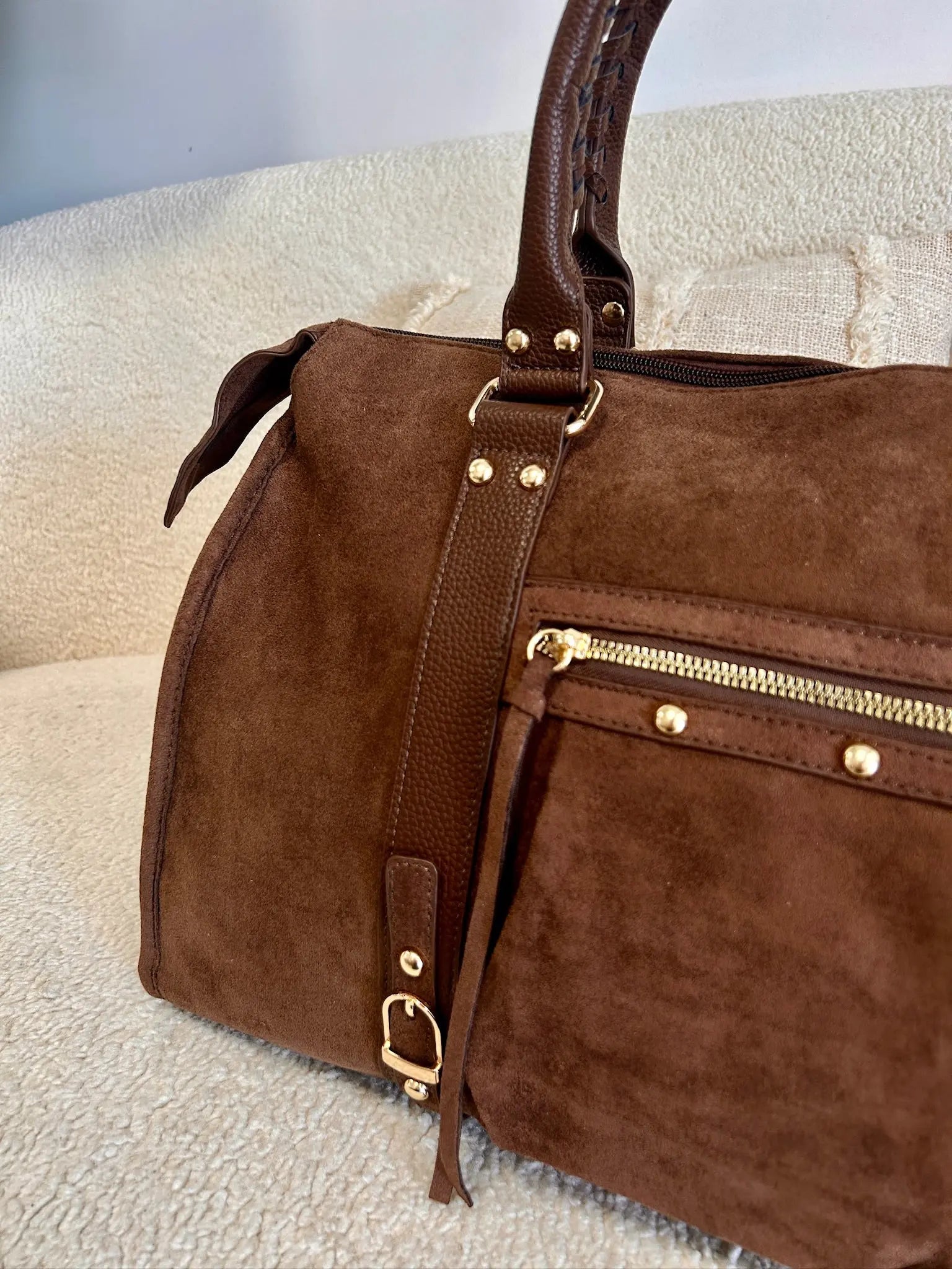 Elsa suédine chocolat XXL MaisonPerla Collection