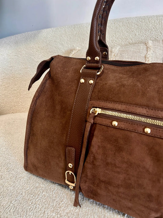 Elsa suédine chocolat XXL MaisonPerla Collection
