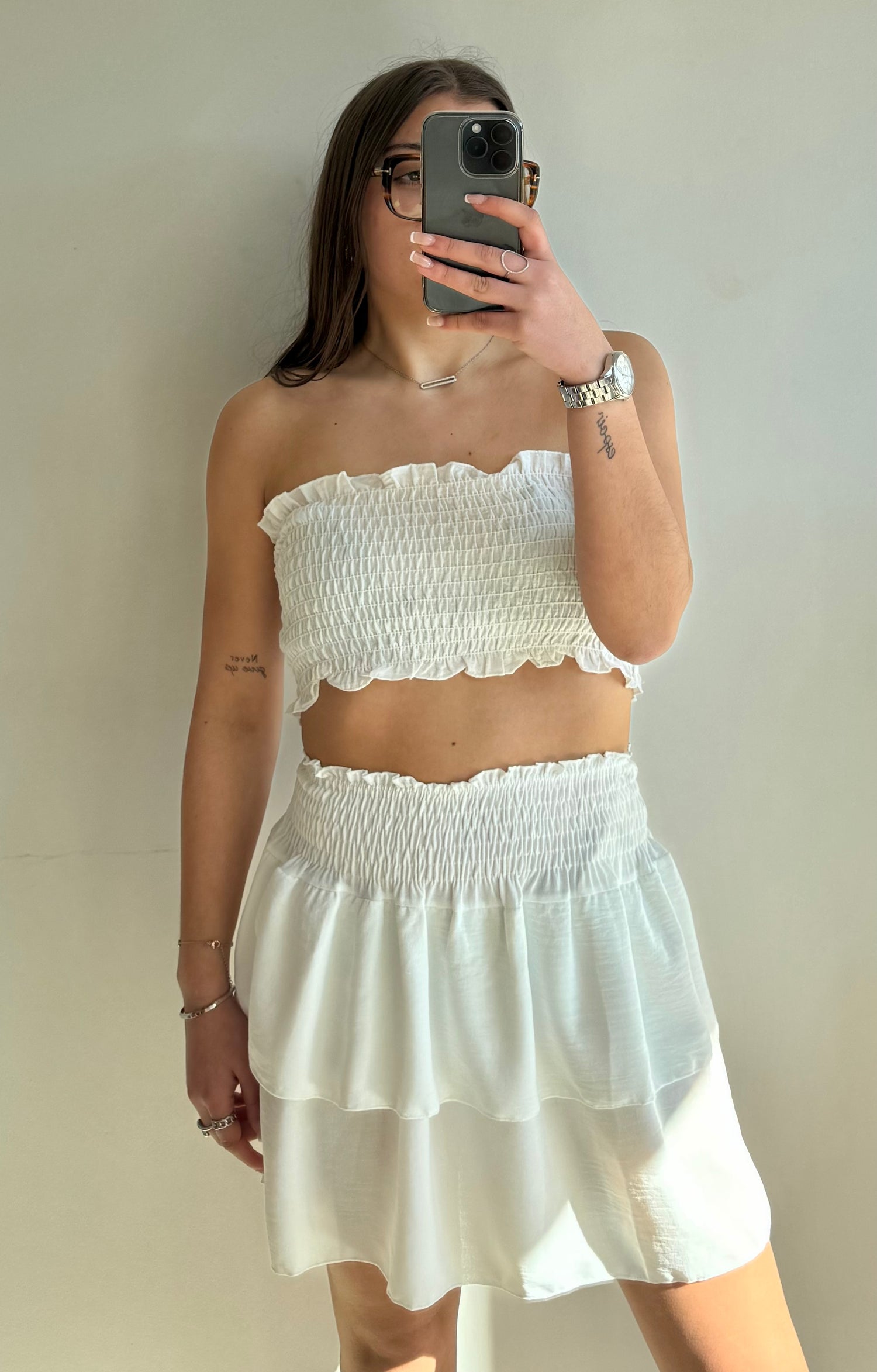 Ensemble Camille blanc MaisonPerla Collection