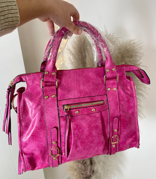 Nouveau Maxi sac Elsa brillant fuschia