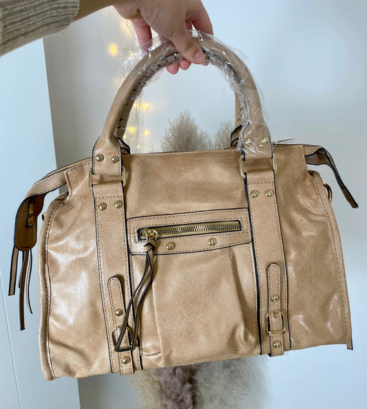 Nouveau Maxi sac Elsa brillant taupe