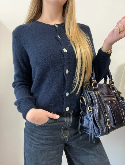 Gilet Ambre bleu marine MaisonPerla Collection