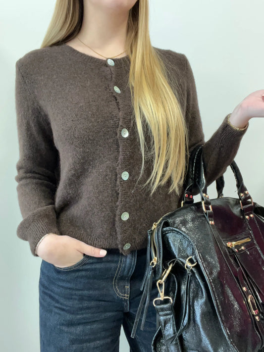 Gilet Ambre chocolat MaisonPerla Collection