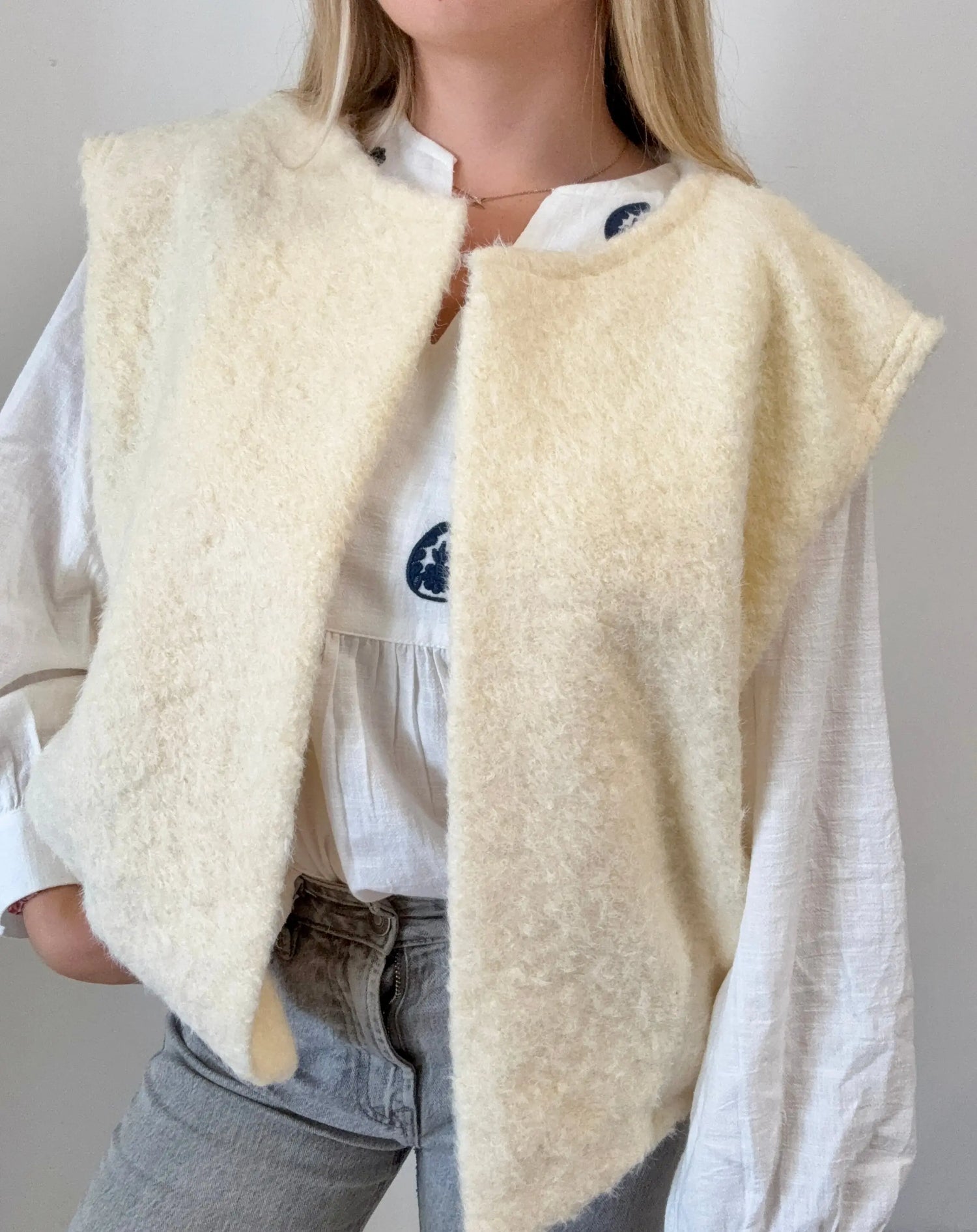 Gilet Mia beige MaisonPerla Collection