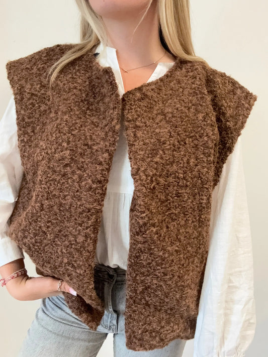 Gilet Mia chocolat MaisonPerla Collection