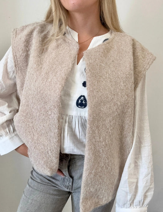 Gilet Mia écru MaisonPerla Collection