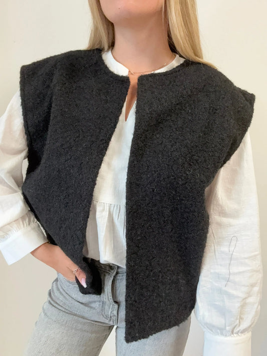 Gilet Mia noir MaisonPerla Collection