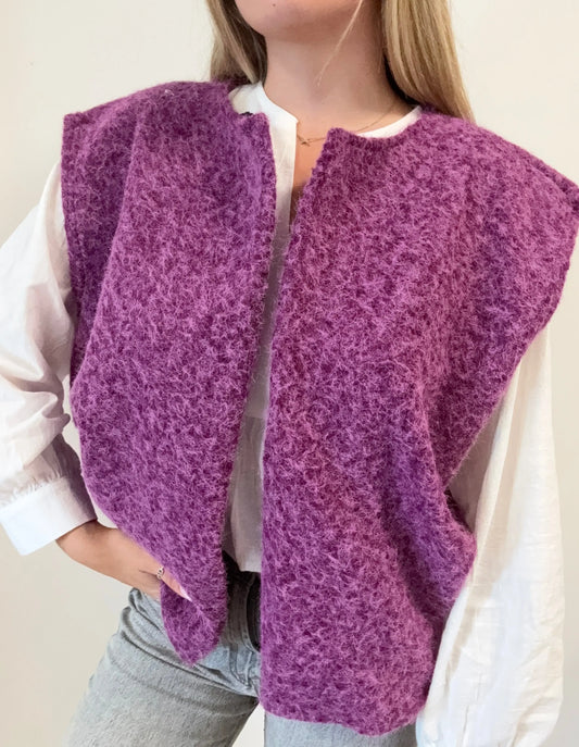 Gilet Mia violet MaisonPerla Collection