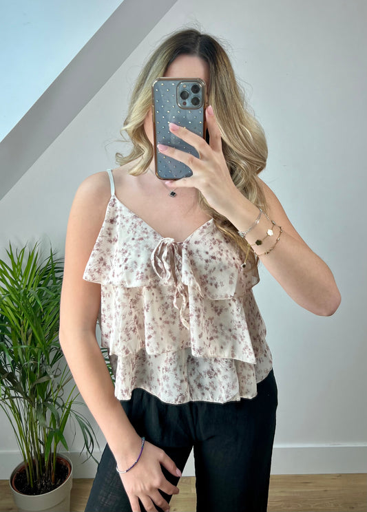 Top Lila Fleurs