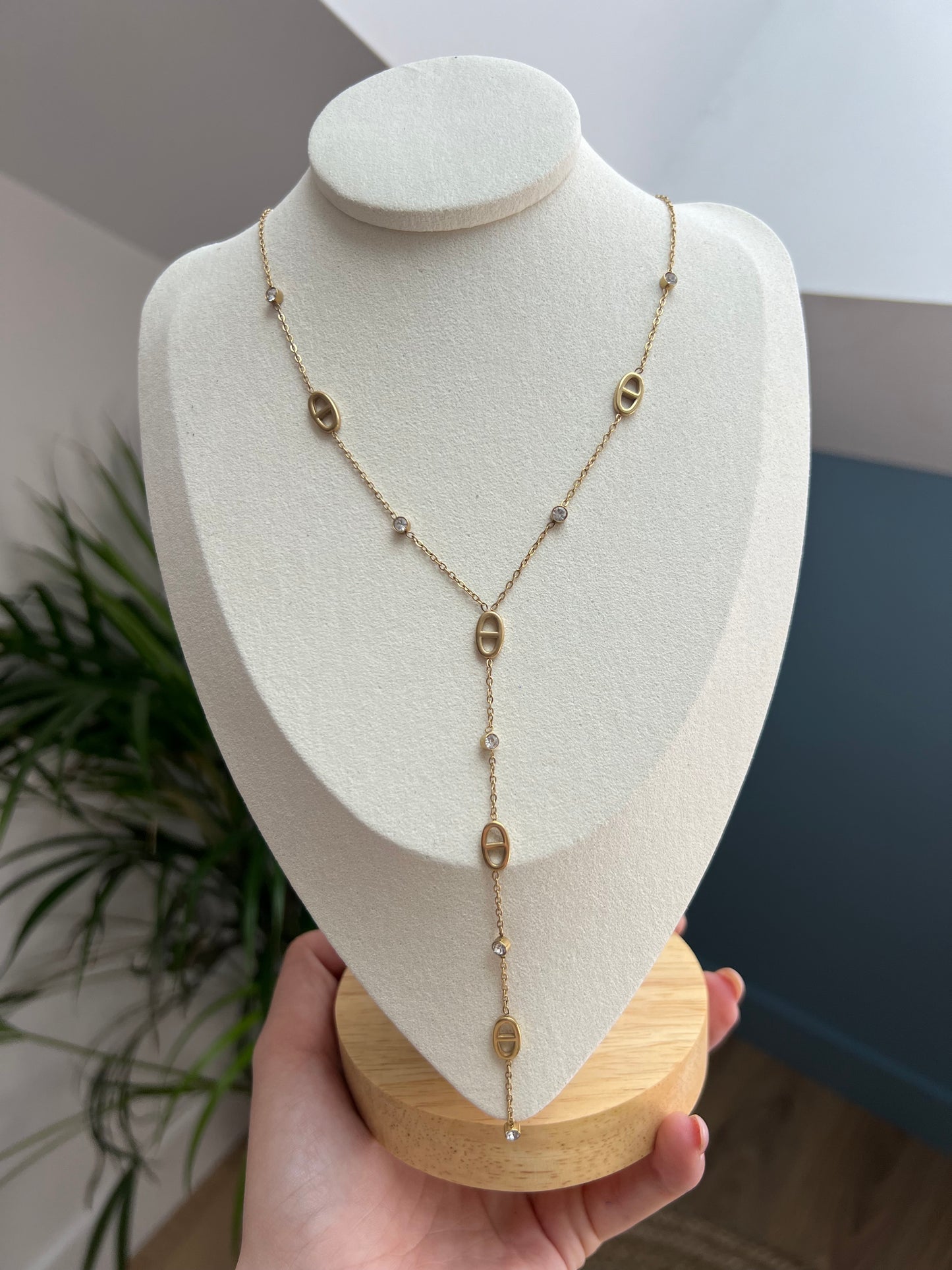 Collier Jade gold