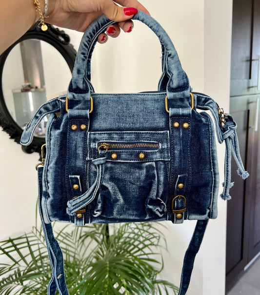 Petit sac Elsa jean bleu foncé