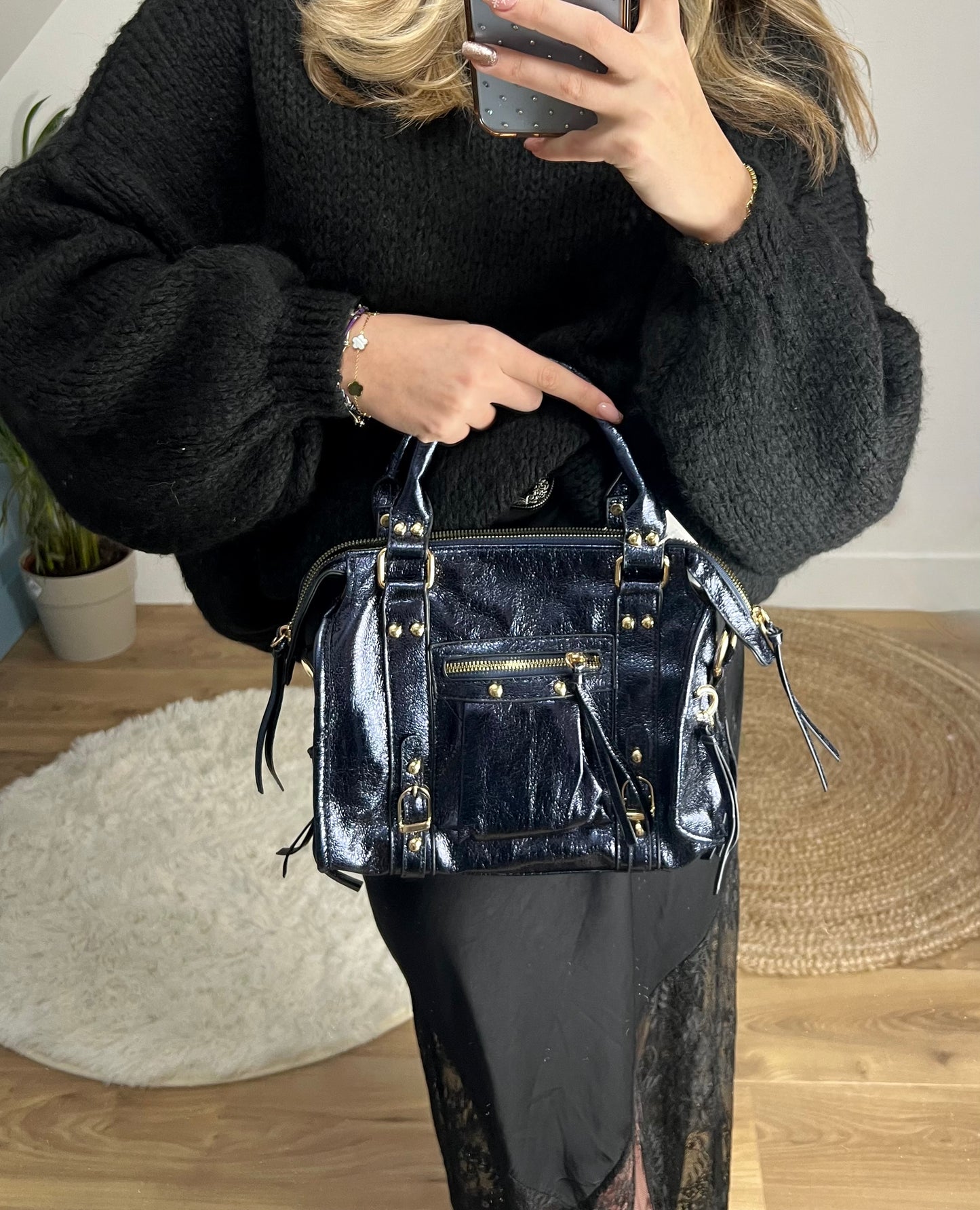 Petit sac Elsa bleu brillant