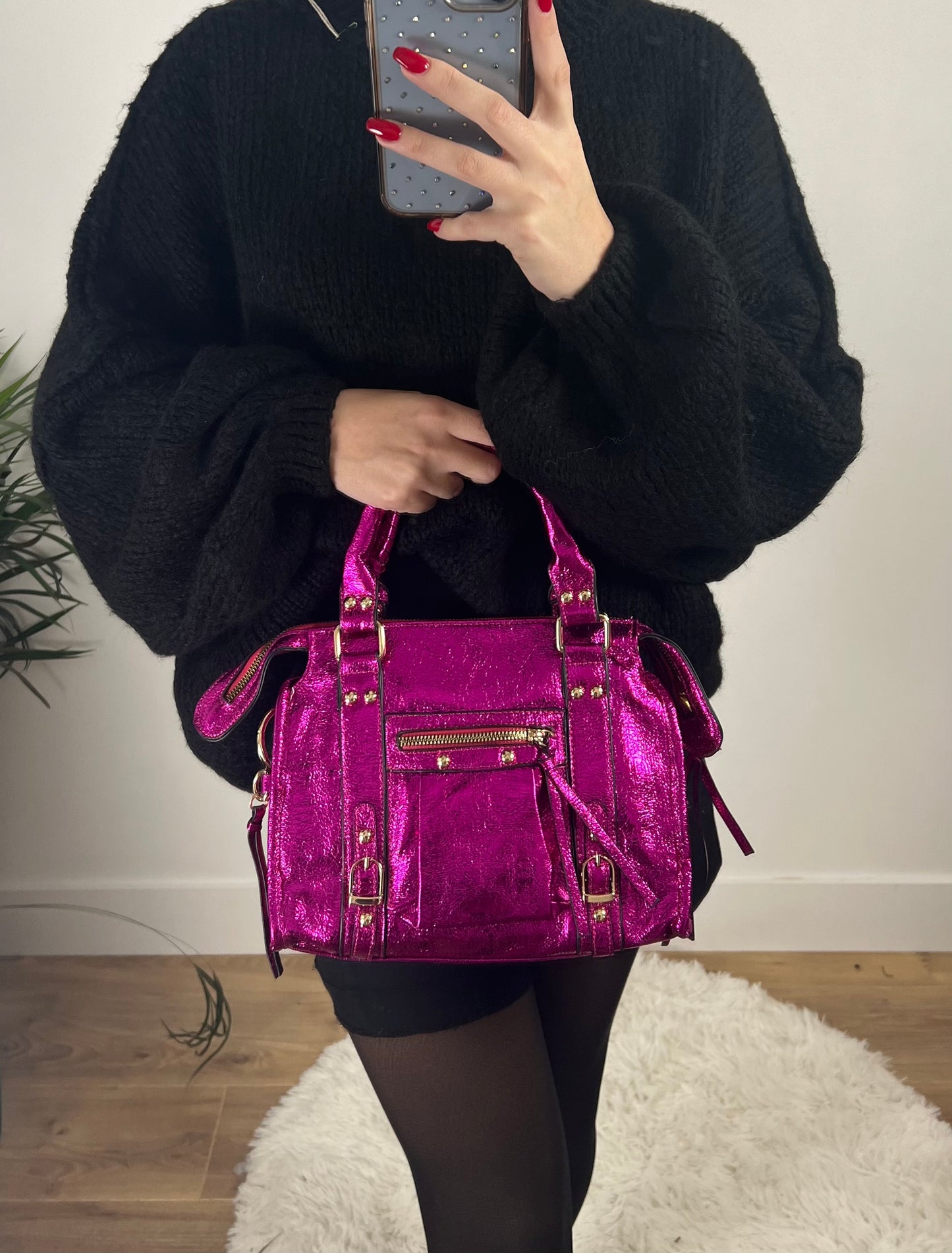 Petit sac Elsa Fuschia brillant