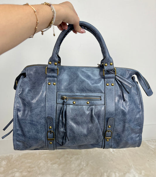 Nouveau Maxi sac Elsa brillant bleu