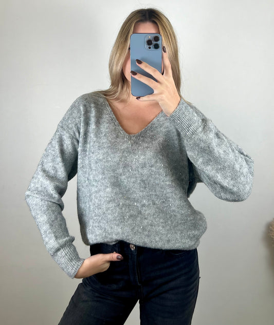 Pull Cléa gris