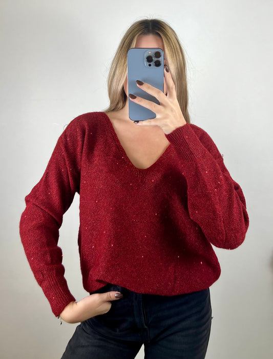 Pull Cléa rouge