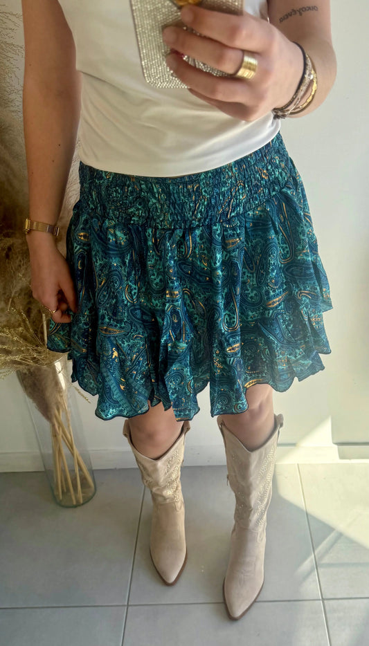 Jupe bohème Louane Bleu foncé MaisonPerla Collection