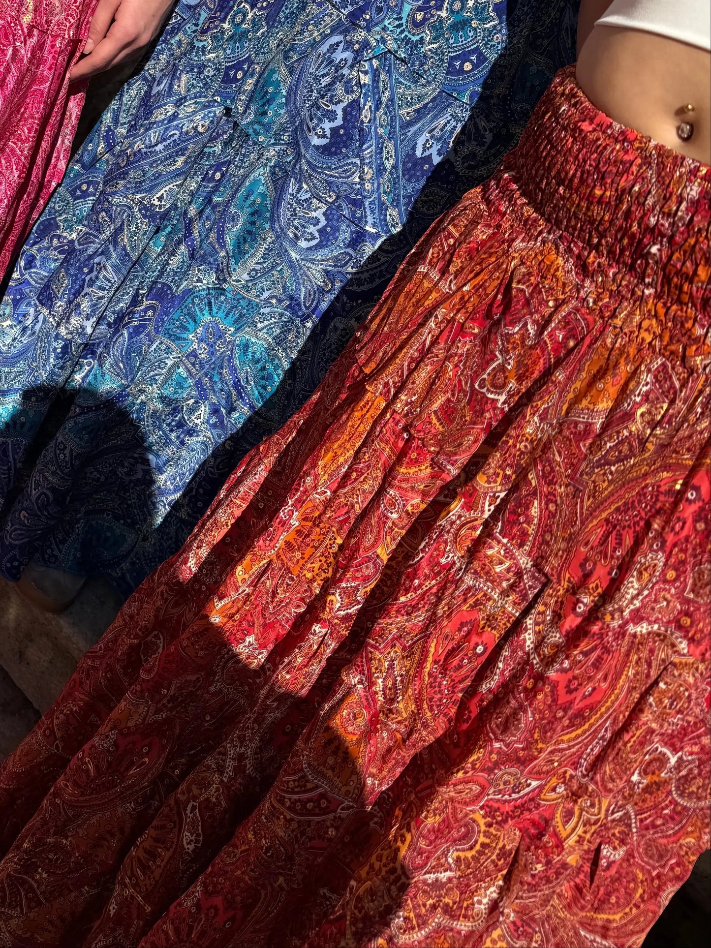 Jupe bohème Sara rouge réassort vendredi à 18h MaisonPerla Collection