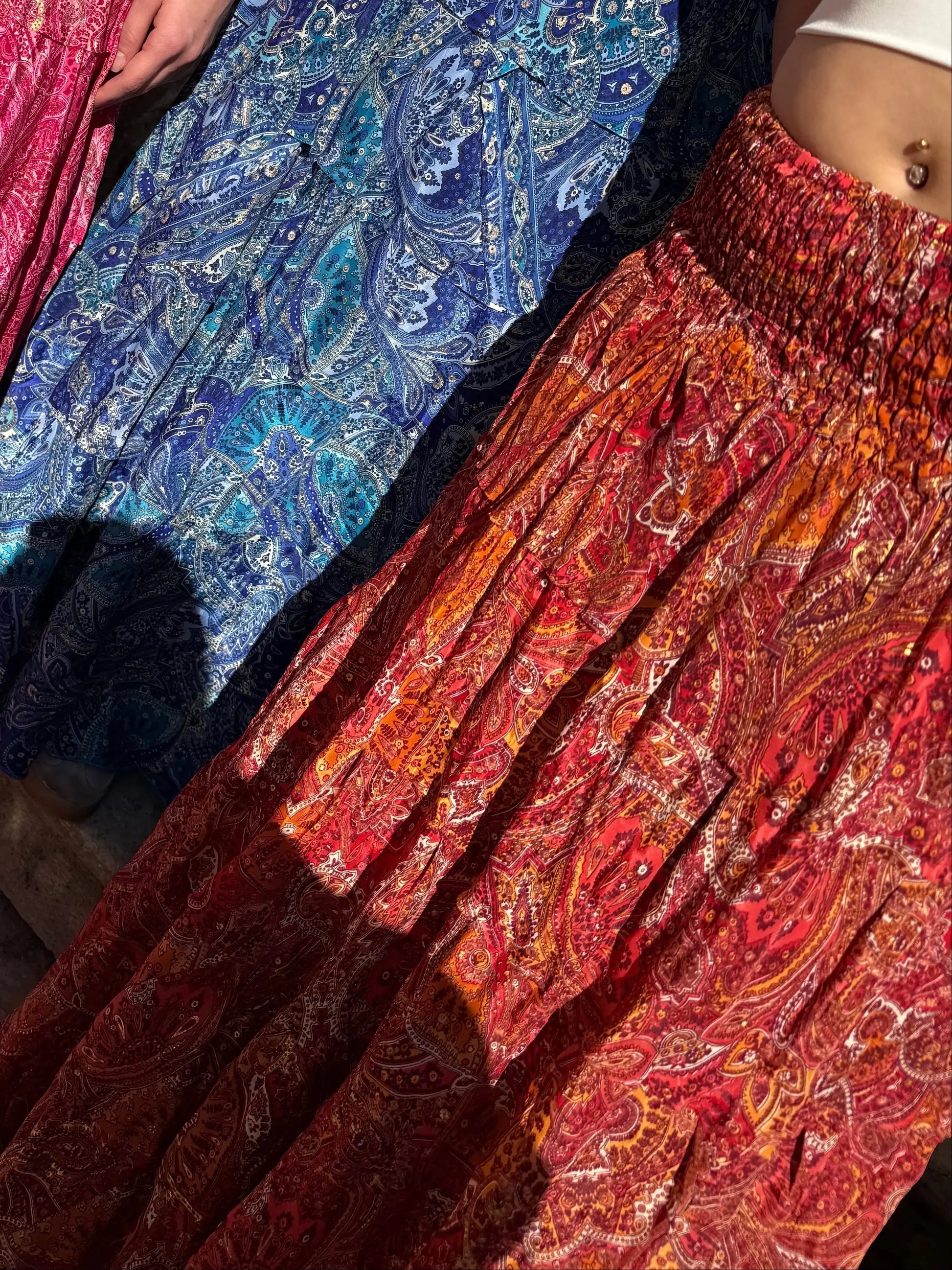 Jupe bohème Sara rouge réassort vendredi à 18h MaisonPerla Collection