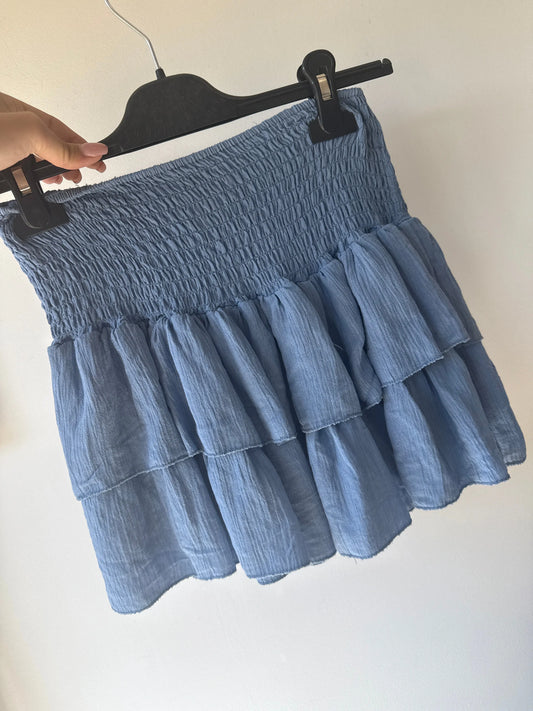 Jupe short Garance bleu paillettes MaisonPerla Collection