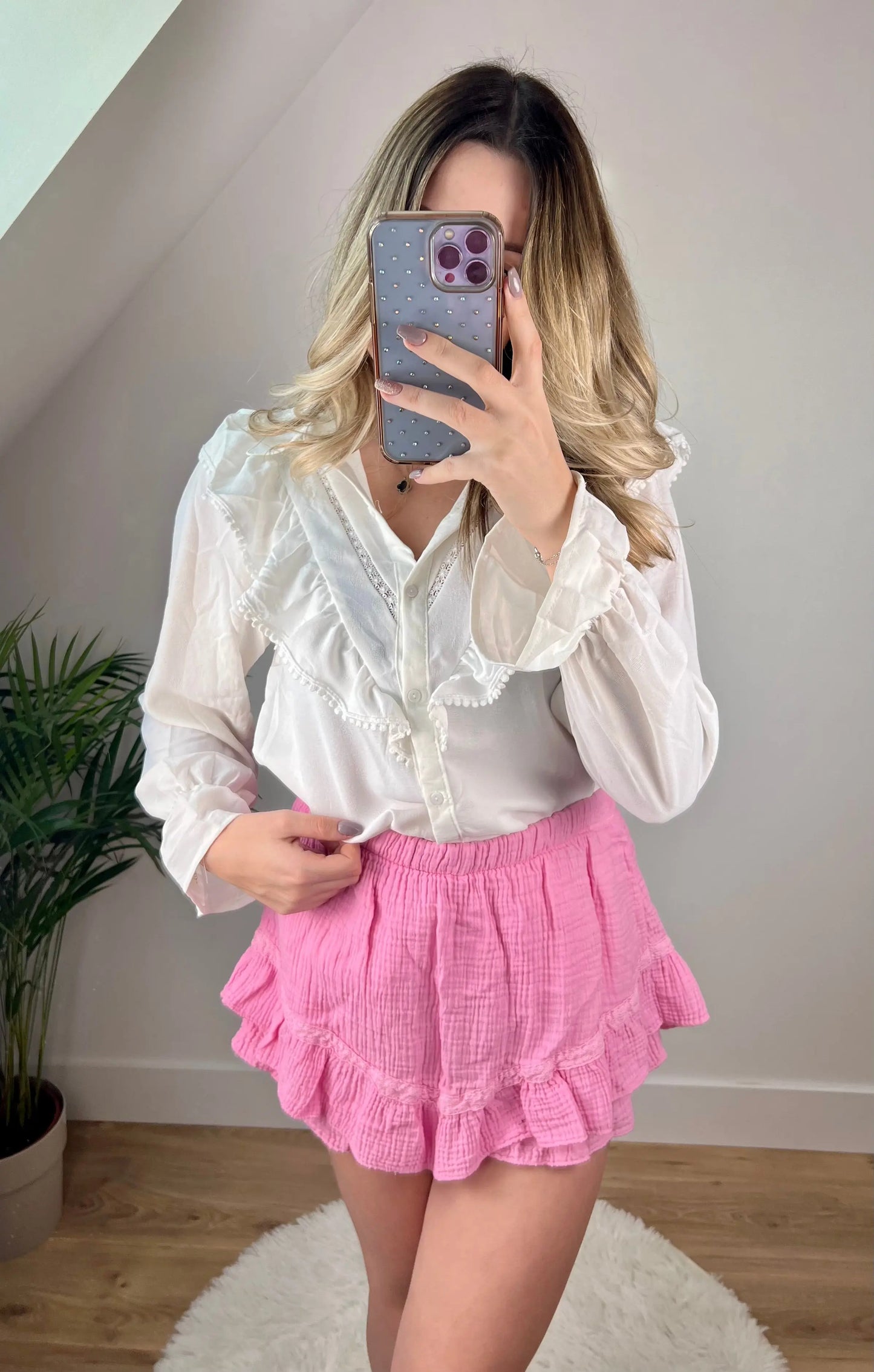 Jupe short Lou Rose MaisonPerla Collection