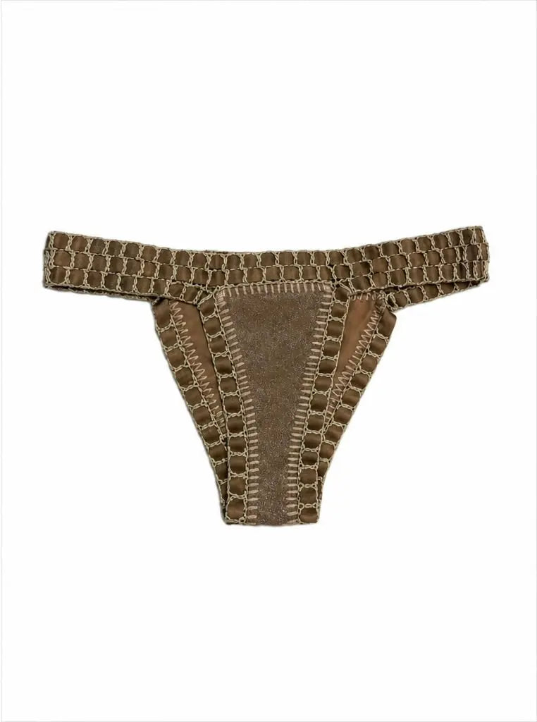 Maillot Camélia beige - Bas MaisonPerla Collection