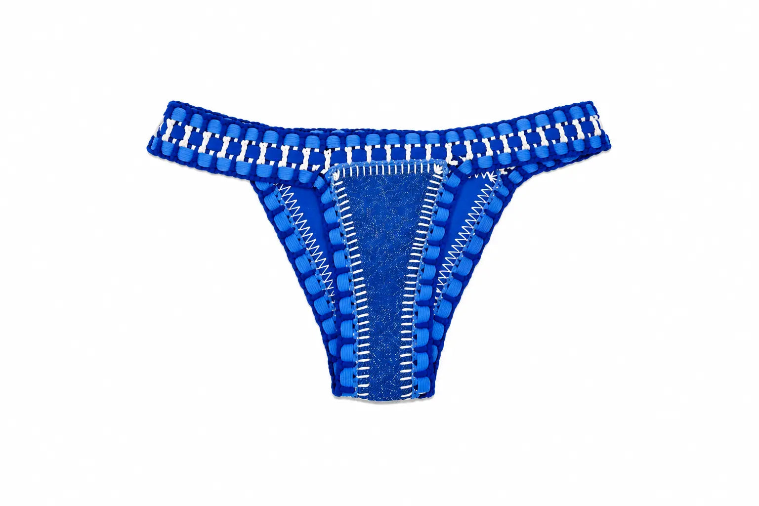 Maillot Camélia bleu - Bas MaisonPerla Collection