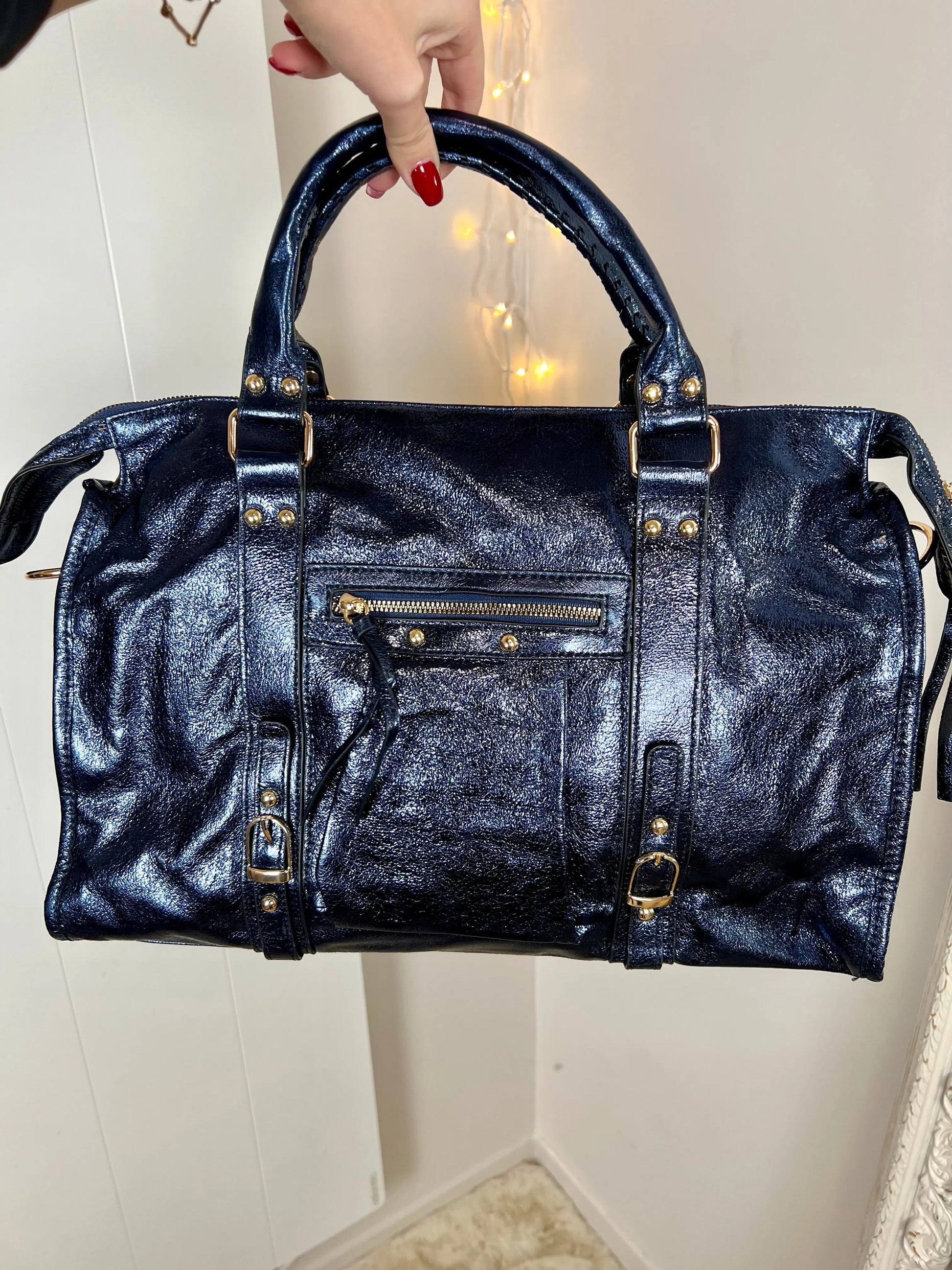 Maxi sac Elsa paillettes bleu XXL MaisonPerla Collection