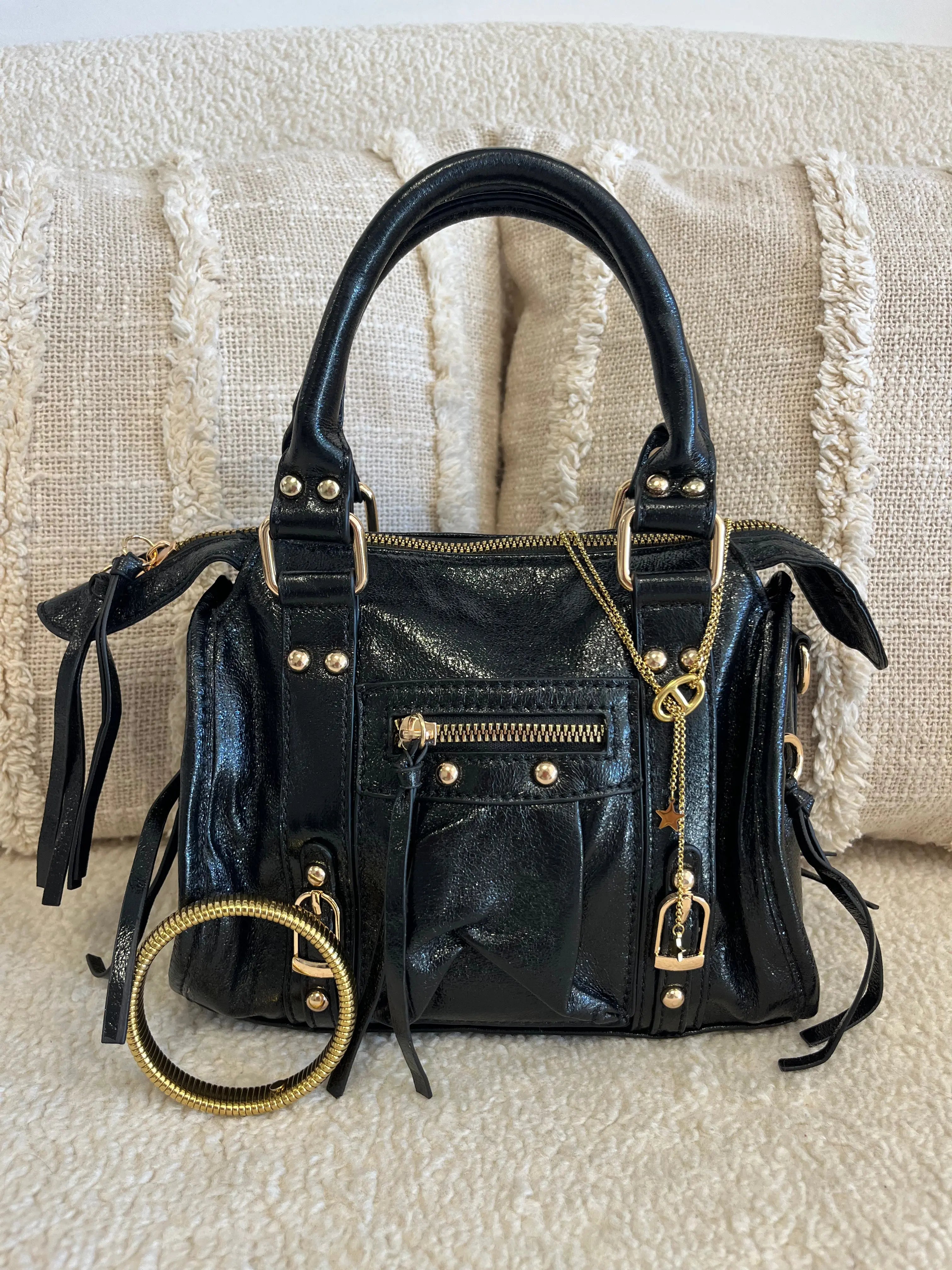 Mini Sac Elsa Noir S MaisonPerla Collection